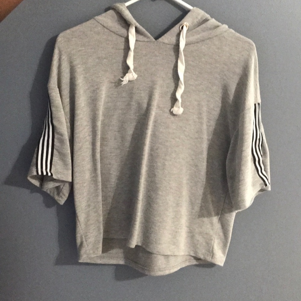 Cropped Grey Hoodie